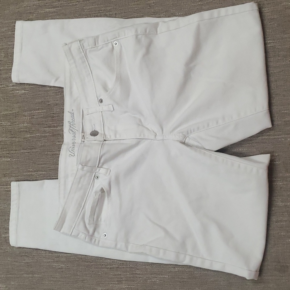 Mid Rise Skinny Stretch White Jean